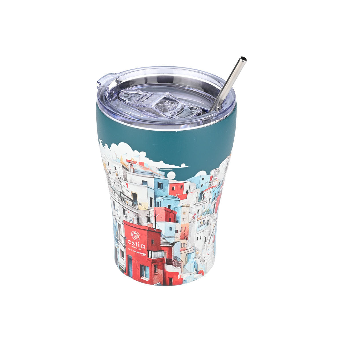 INSULATED COFFEE MUG SAVE THE AEGEAN 350ml URBAN MYTHOS SKU: 01-23096