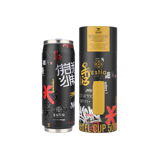 INSULATED BOTTLE TRAVEL CUP SAVE THE AEGEAN 500ml TOKYO UNDERGROUND 22648