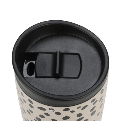 INSULATED TRAVEL MUG SAVE THE AEGEAN 350ml LEOPARD TAUPE - 25663