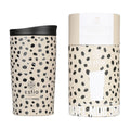 INSULATED TRAVEL MUG SAVE THE AEGEAN 350ml LEOPARD TAUPE - 25663 - art de la table Kefi Concept Store