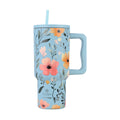 INSULATED STRAW TUMBLER XL 900ml SKY GARDEN - 32036 - art de la table Kefi Concept Store
