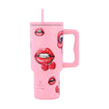STRAW TUMBLER XL 900ml BLUSH POP - 32067 - art de la table Kefi Concept Store