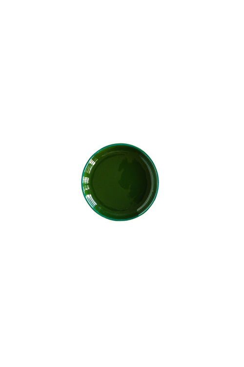 Assiette Estela Dark green et turquoise l D 12 cm l H 2 cm - art de la table Kefi Concept Store