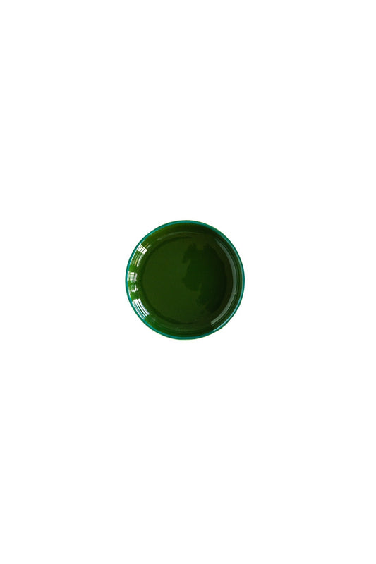 Assiette Estela Dark green et turquoise l D 12 cm l H 2 cm