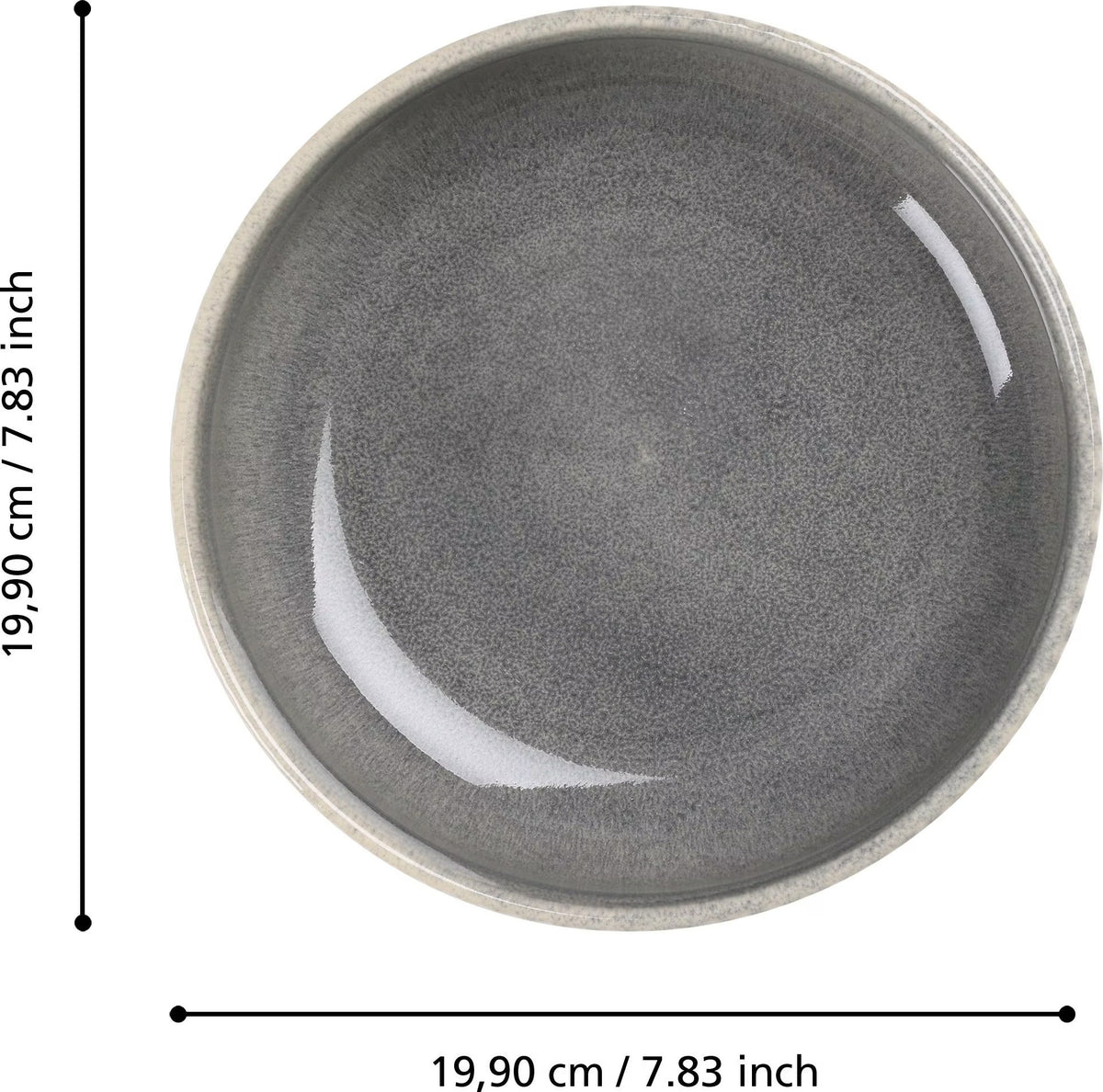 Coupe Morombe grise 19,9 x 13,4 x 8 cm