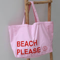 Sac en toile plage please rose