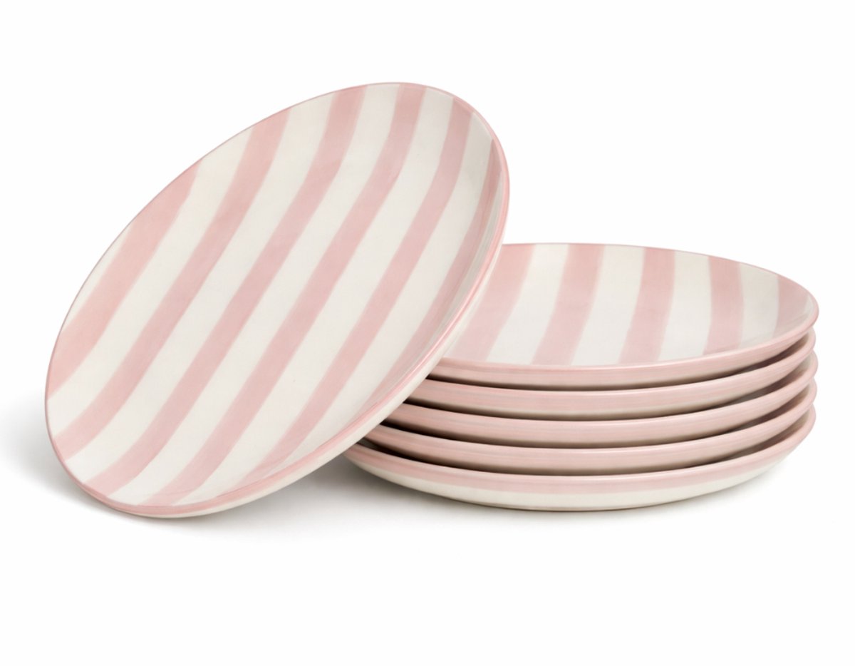 assiette rayée - art de la table Kefi Concept Store
