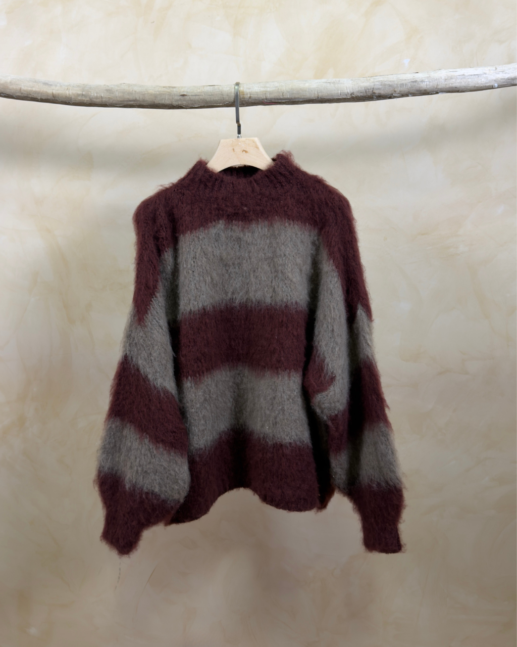 Kyle - Pull nuage bordeaux l taupe