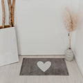 Paillasson lavable coeur blanc 75 x 45 - déco maison Kefi Concept Store