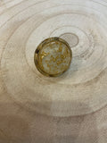 Bague ronde dorée blanc éclats dorés - bijou femme Kefi Concept Store