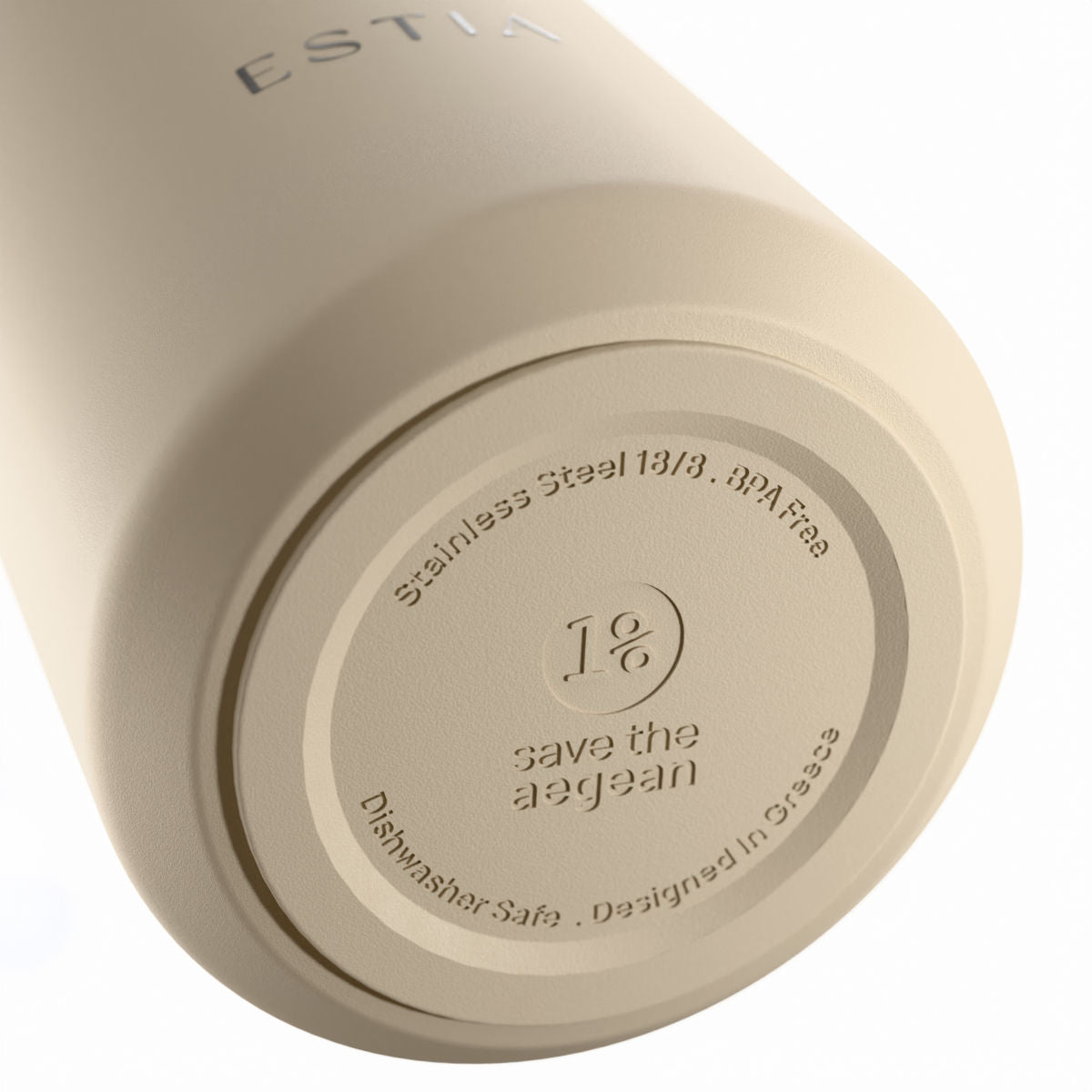 Gourde 360 ml beige  unie - modele Lens