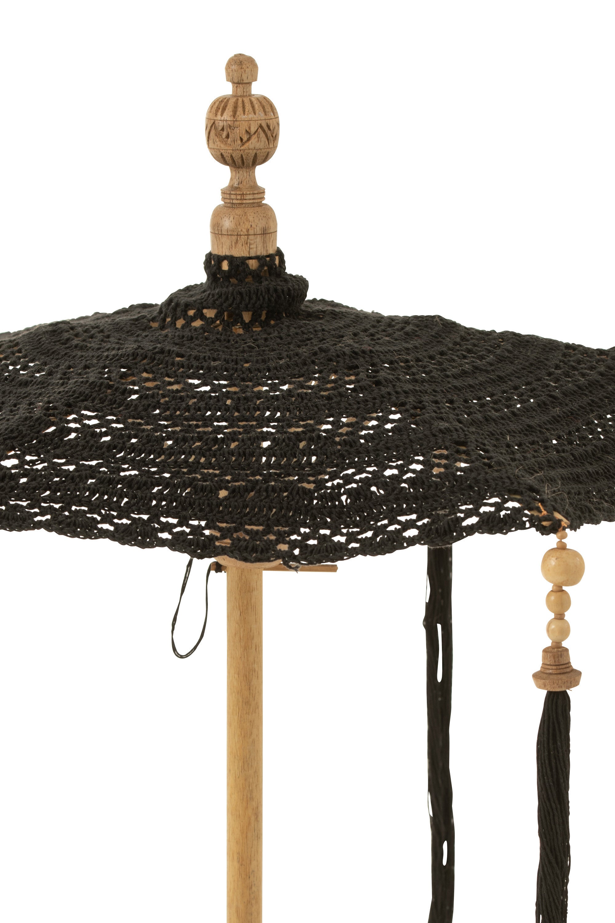 Parasol Floche + Pied Coton/Bois Noir Small - sélection lifestyle Kefi Concept Store