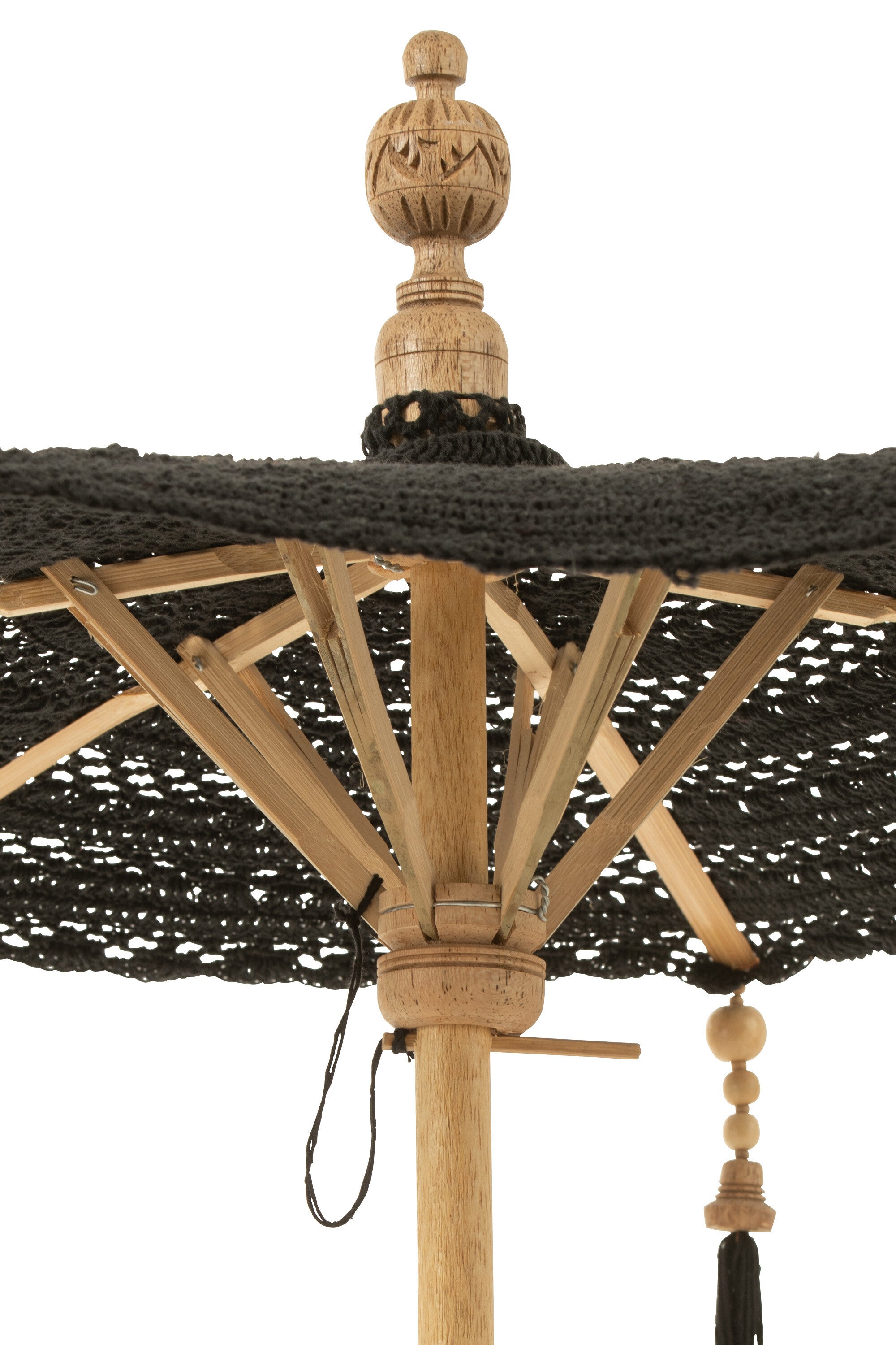 Parasol Floche + Pied Coton/Bois Noir Small - sélection lifestyle Kefi Concept Store