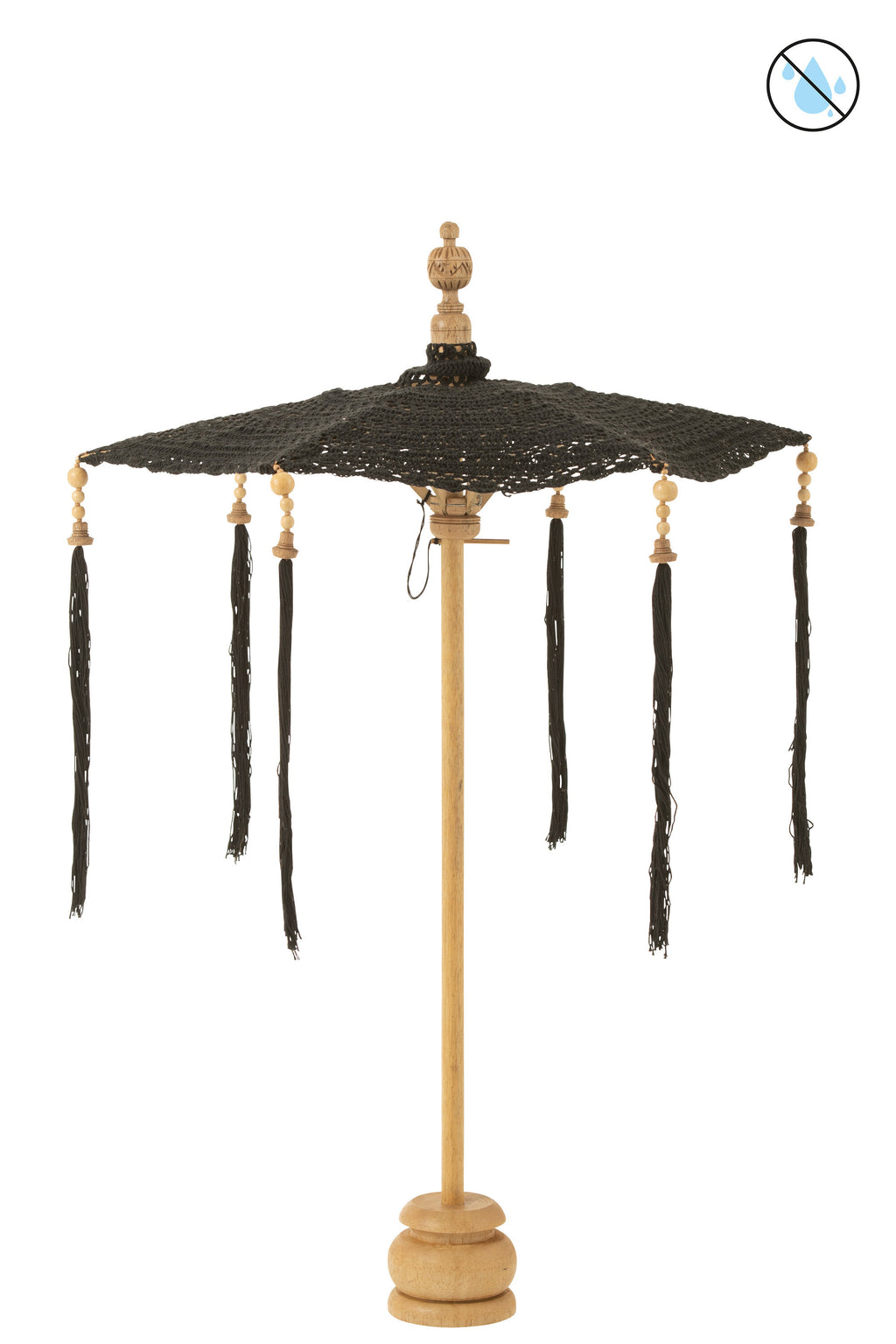 Parasol Floche + Pied Coton/Bois Noir Small - sélection lifestyle Kefi Concept Store