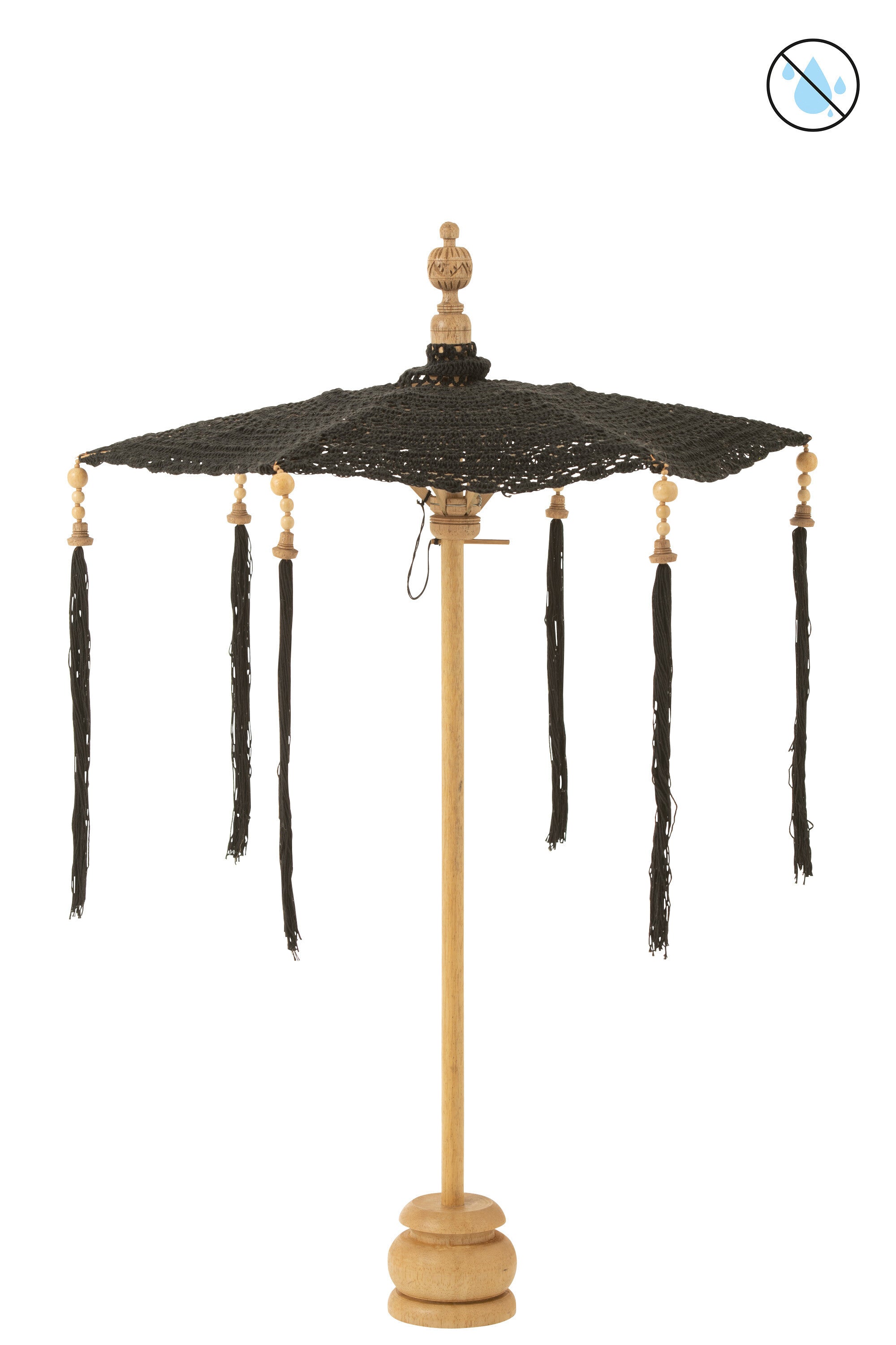 Parasol Floche + Pied Coton/Bois Noir Small - sélection lifestyle Kefi Concept Store
