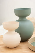 Vase Thibault Aluminium Beige Small 22.5x22.5X32 - déco maison Kefi Concept Store