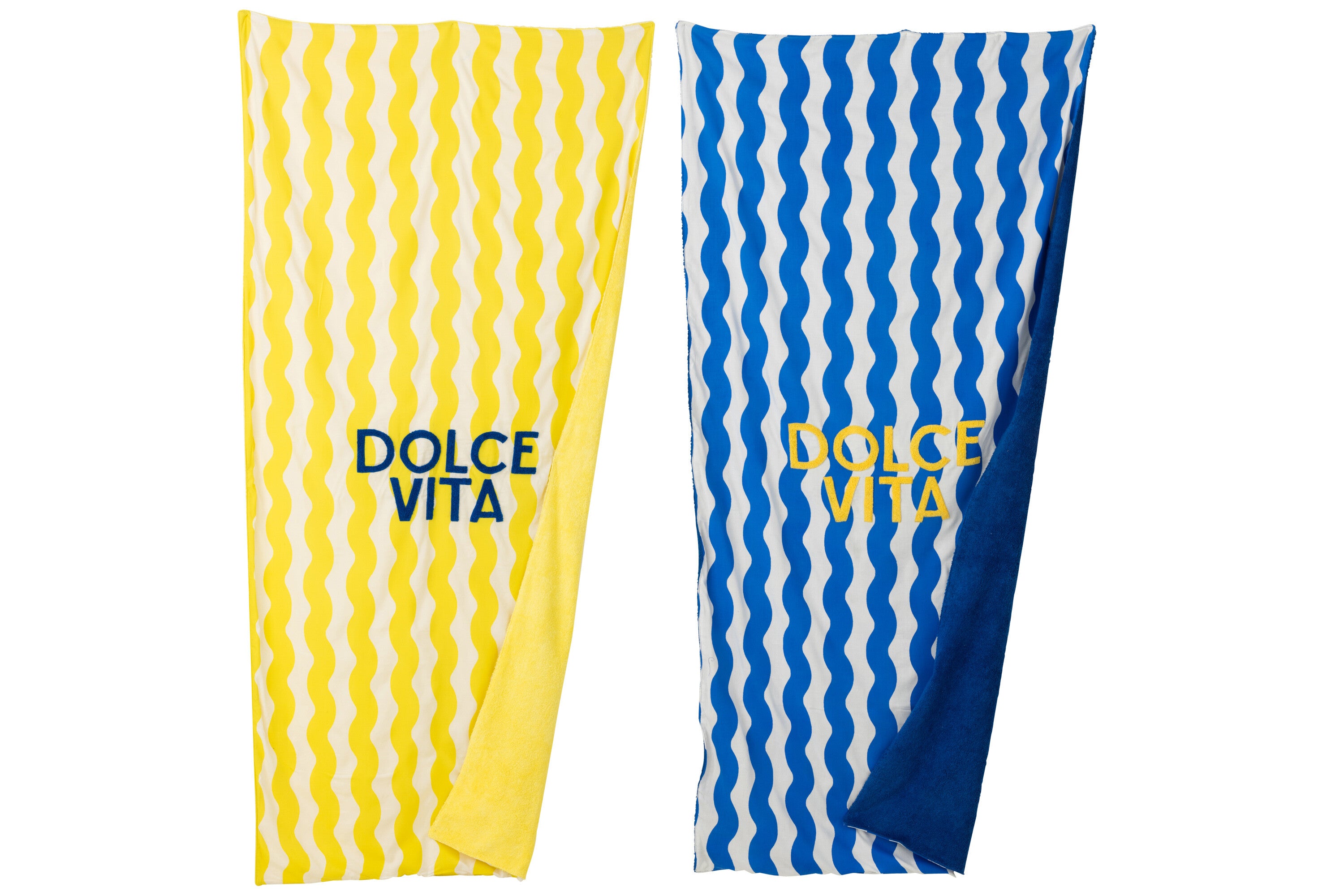 Serviettes de plage “Dolce Vita” - J-Line - déco maison Kefi Concept Store