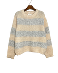 Pull Cassie l Beige et gris - mode femme Kefi Concept Store