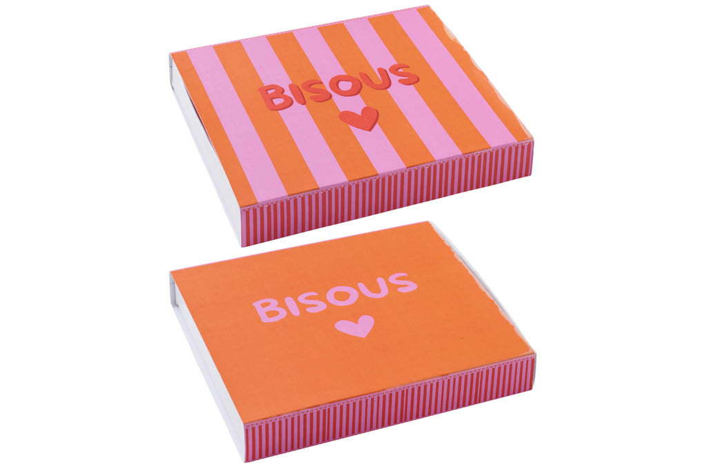 Pochette “Bisous” - Rose &amp; Orange - accessoire tendance Kefi Concept Store