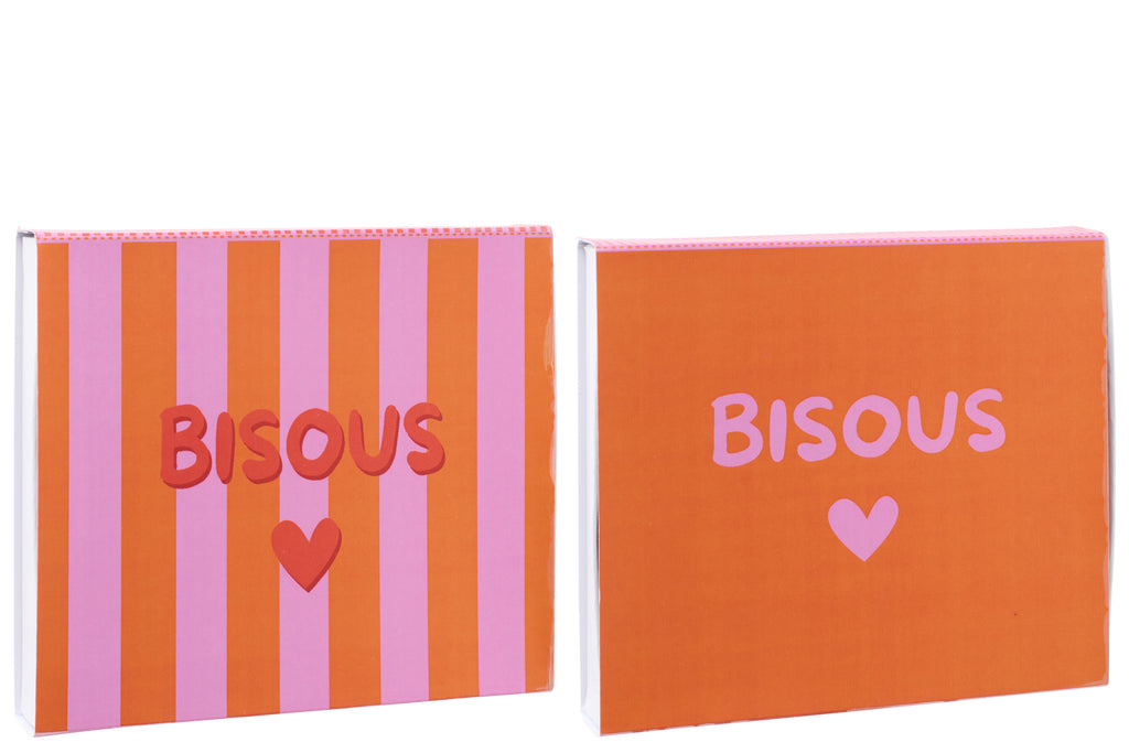 Pochette “Bisous” - Rose &amp; Orange - accessoire tendance Kefi Concept Store