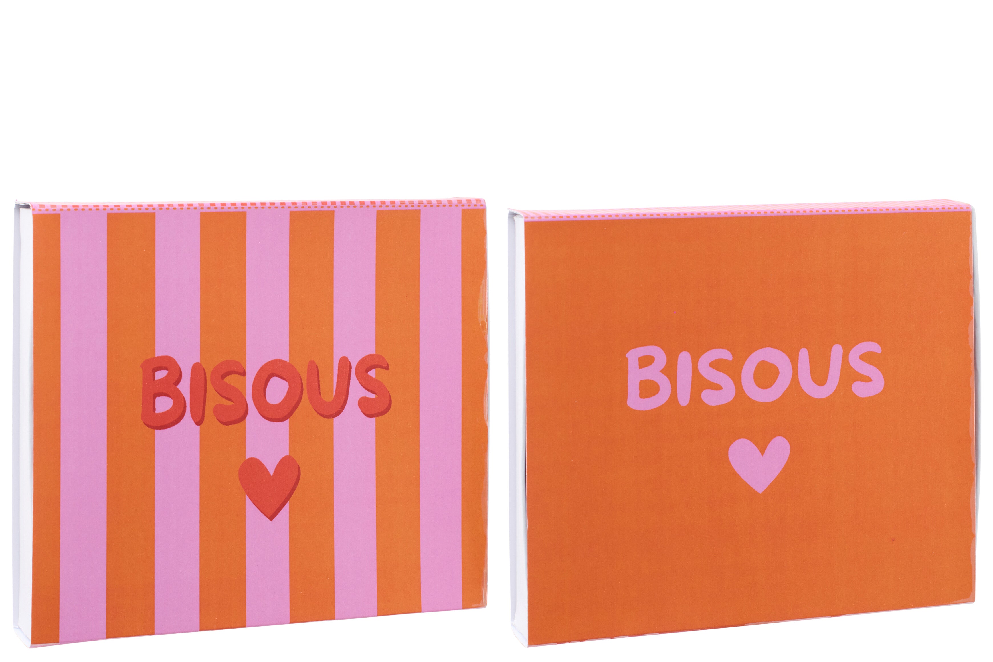 Pochette “Bisous” - Rose &amp; Orange - accessoire tendance Kefi Concept Store