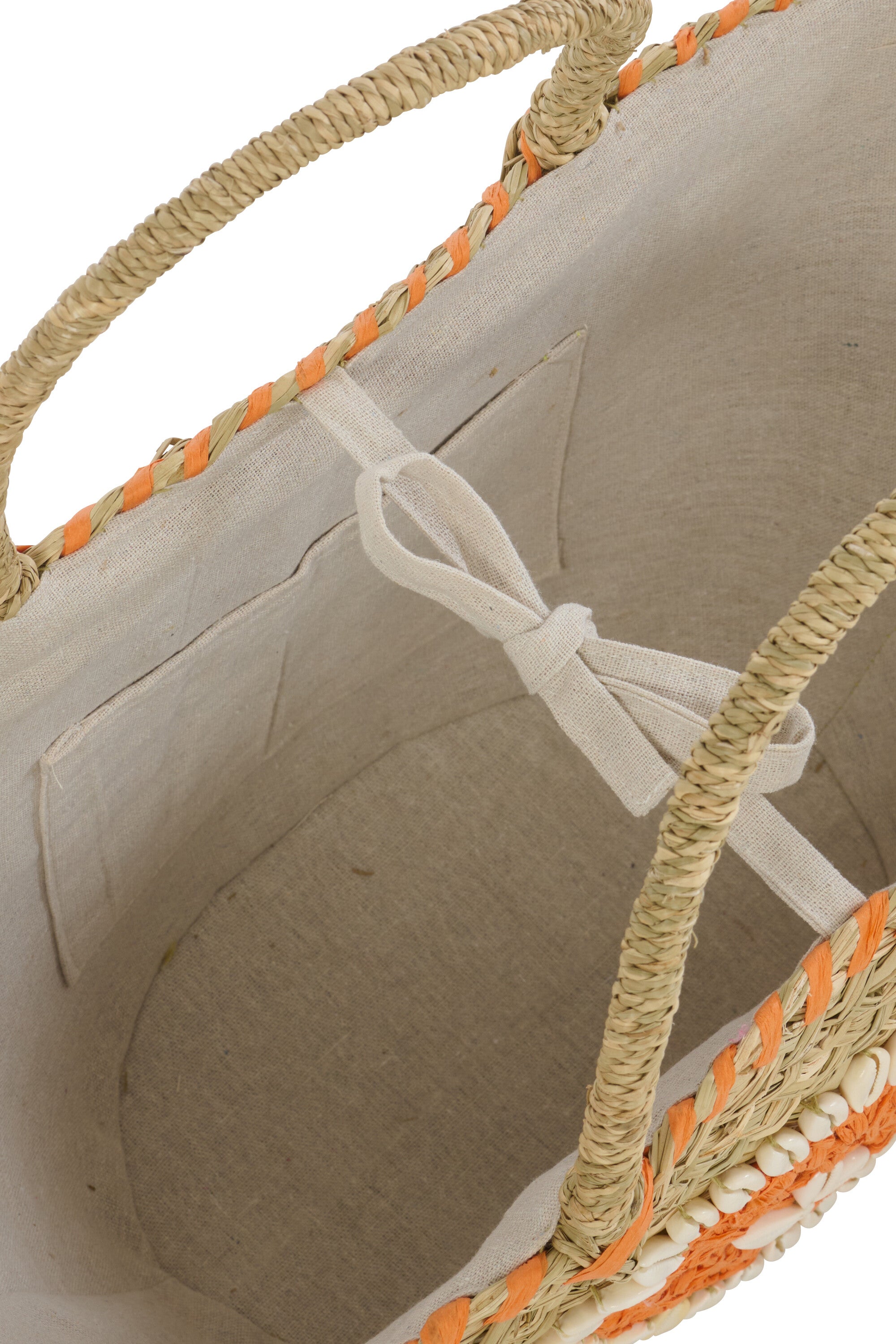 Panier coquillages jonc de mer - déco maison Kefi Concept Store