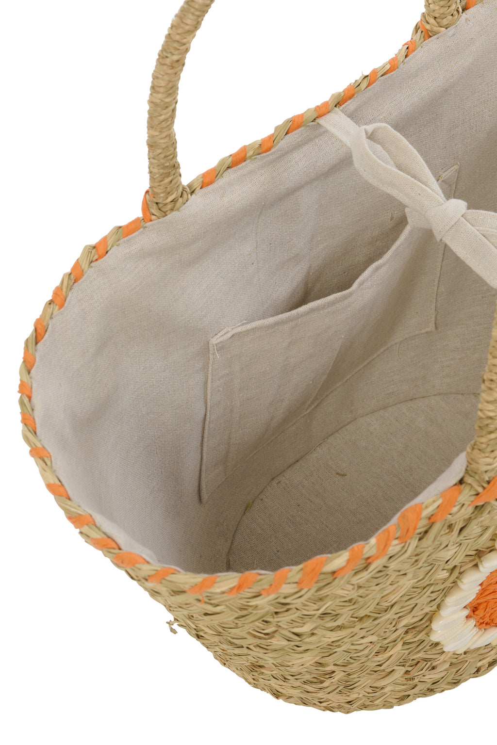 Panier coquillages jonc de mer - déco maison Kefi Concept Store