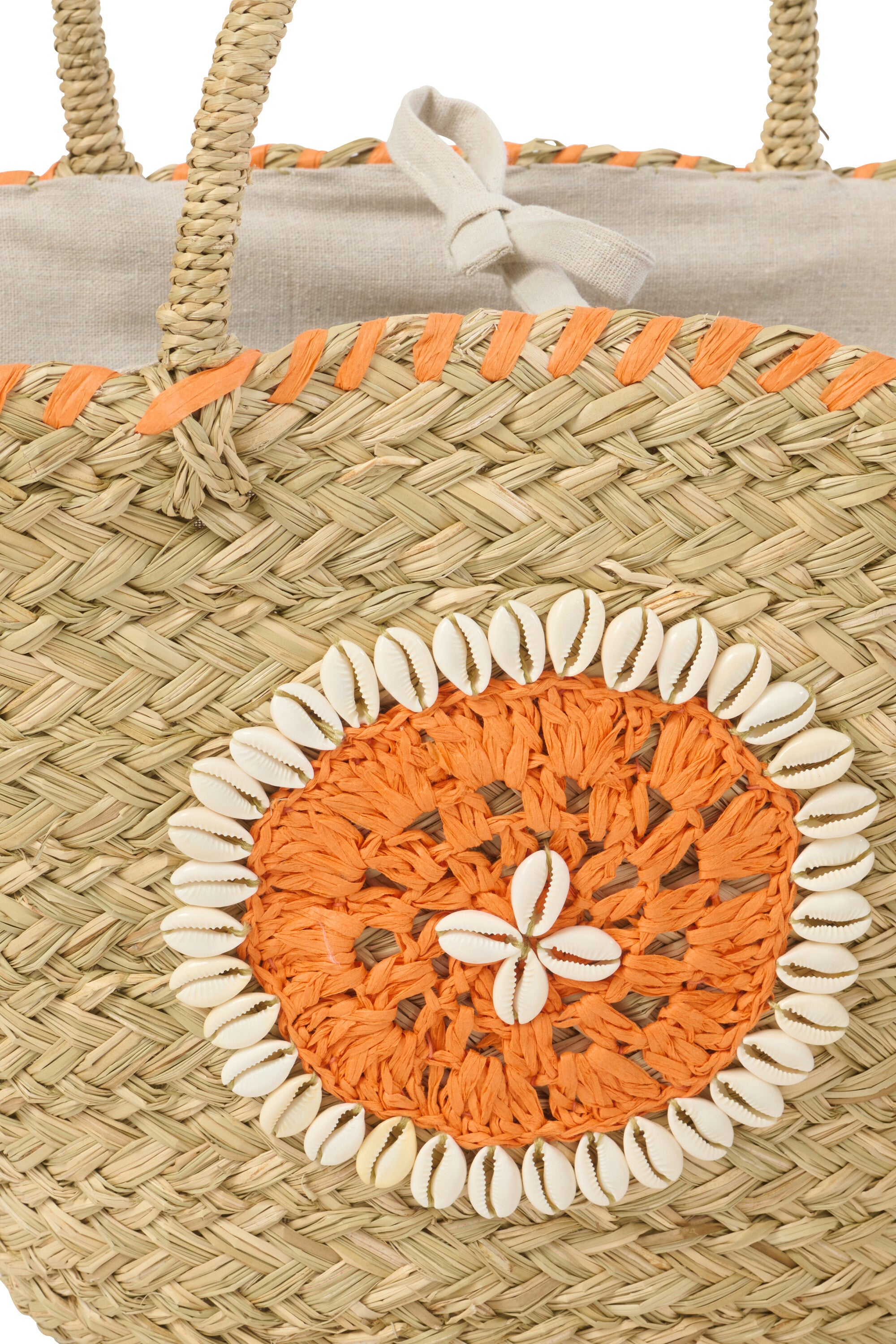 Panier coquillages jonc de mer - déco maison Kefi Concept Store