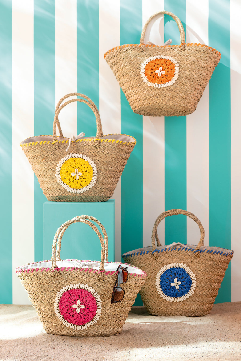 Panier coquillages jonc de mer - déco maison Kefi Concept Store