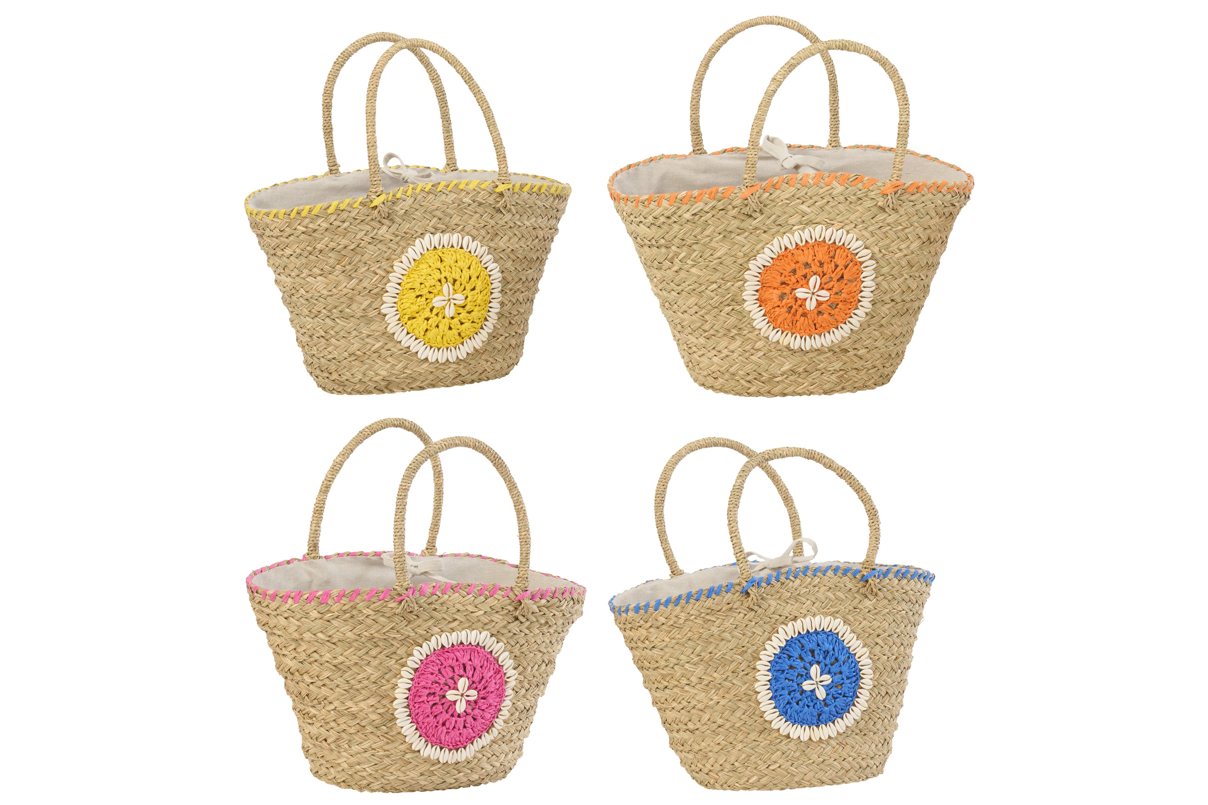 Panier coquillages jonc de mer - déco maison Kefi Concept Store