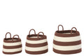 Set de 3 paniers marrons - déco maison Kefi Concept Store