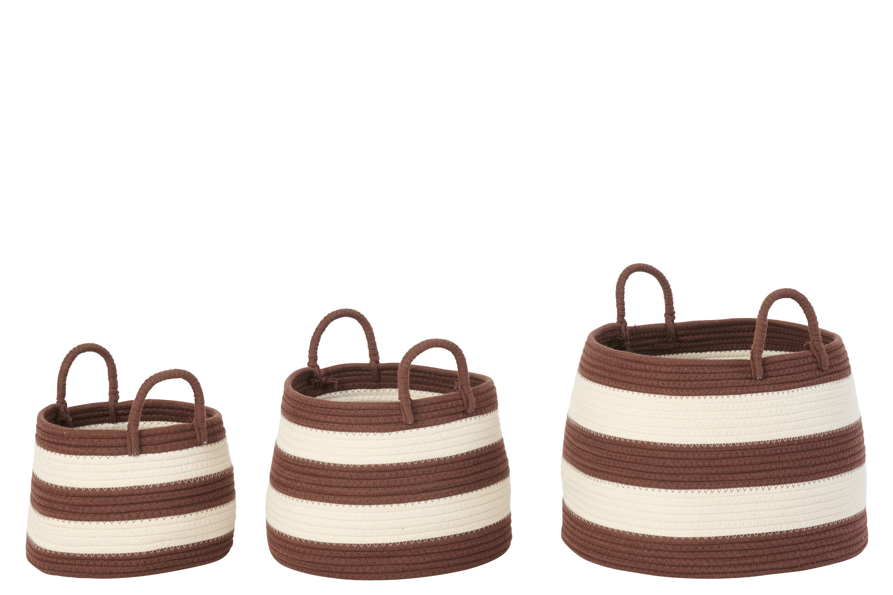 Set de 3 paniers marrons - déco maison Kefi Concept Store