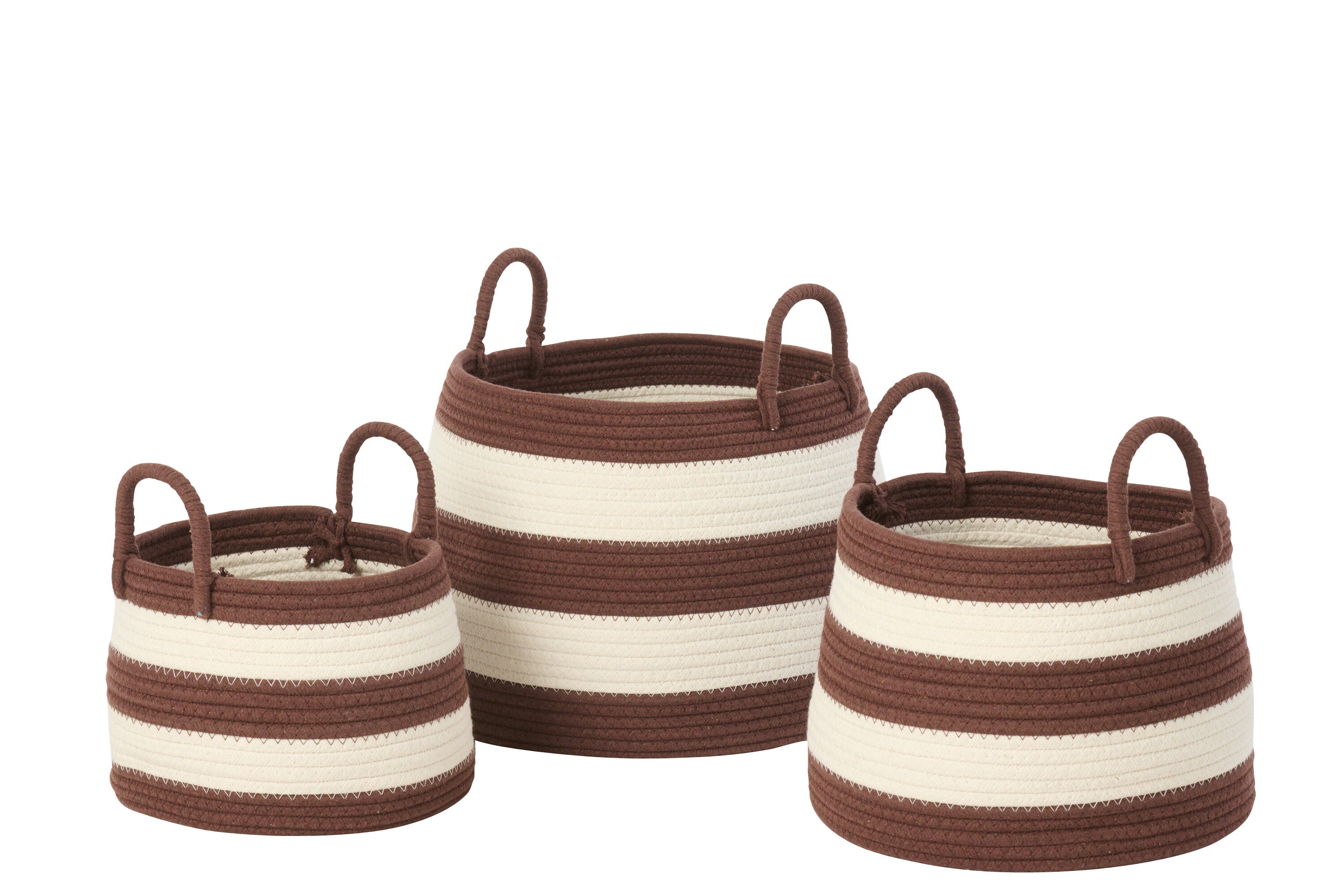 Set de 3 paniers marrons - déco maison Kefi Concept Store