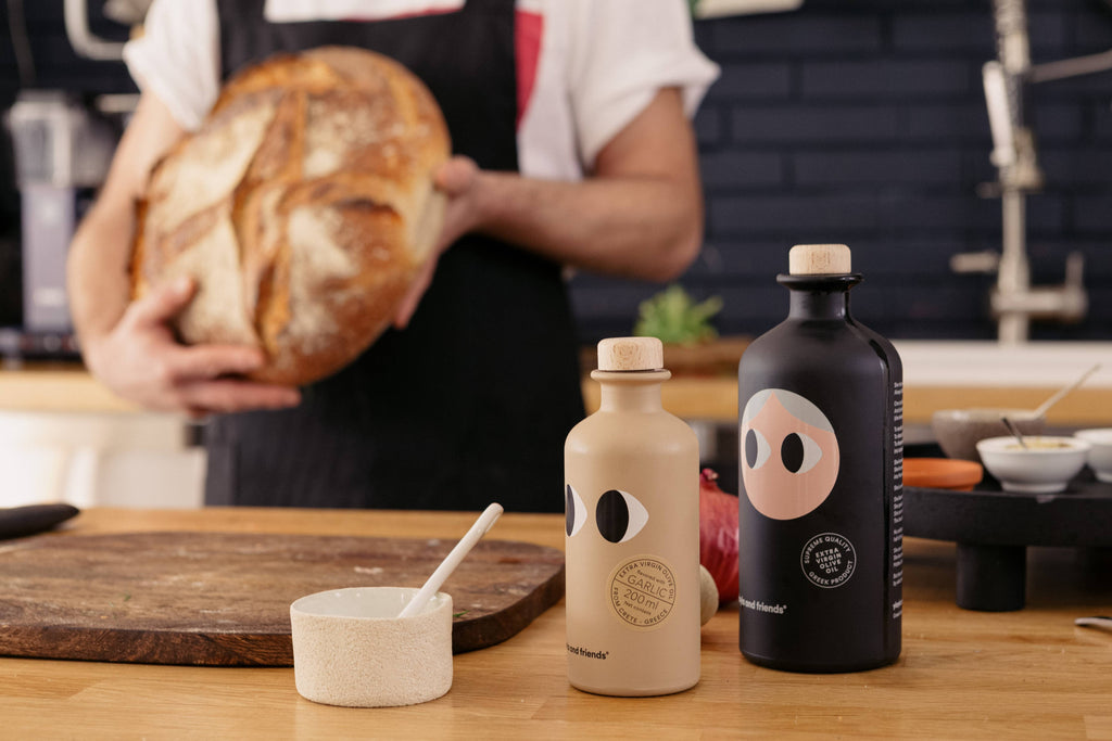 Huile d'olive extra vierge à l'ail