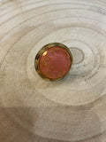 Bague ronde dorée rose éclats dorés - bijou femme Kefi Concept Store