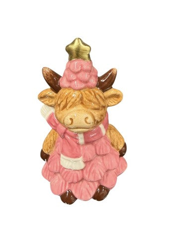 Décoration de Noël vache en céramique - modèle RGR