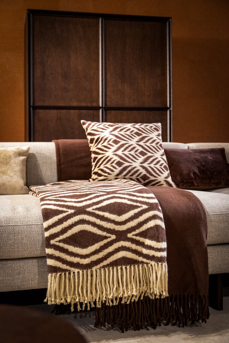 Plaid Amorella chocolat 150 x 200 cm