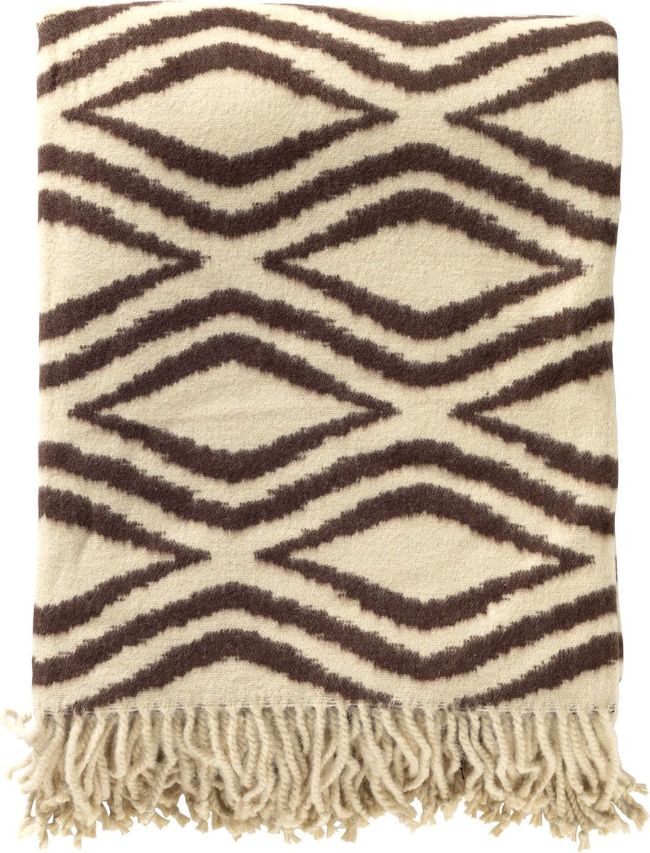 Plaid Amorella chocolat 150 x 200 cm