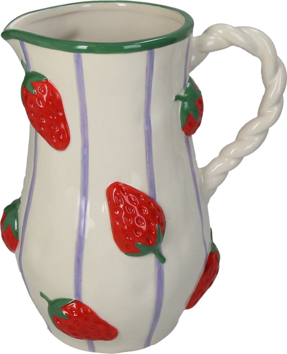 Vase décoratif Fraise en grès - 20,5 cm - déco maison Kefi Concept Store