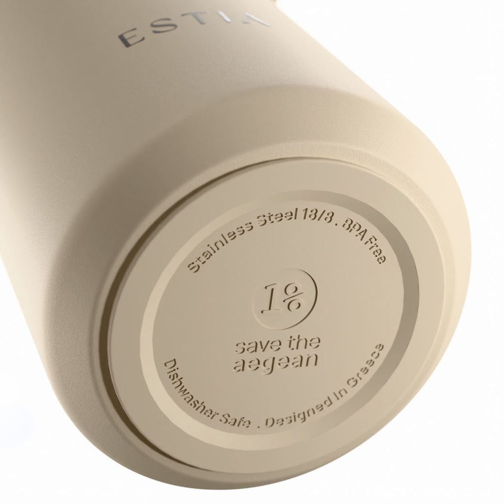 Gourde 800 ml beige unie - modele flow