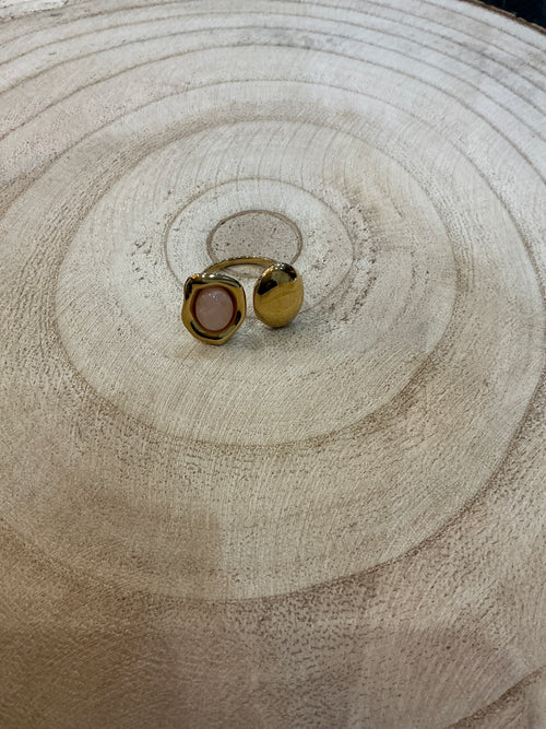Bague dorée rose - bijou femme Kefi Concept Store