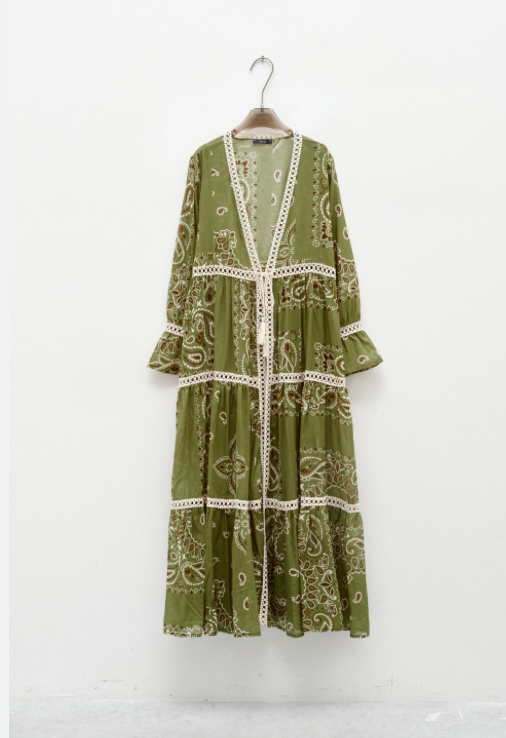 Kimono Kélya motifs bandana - mode femme Kefi Concept Store