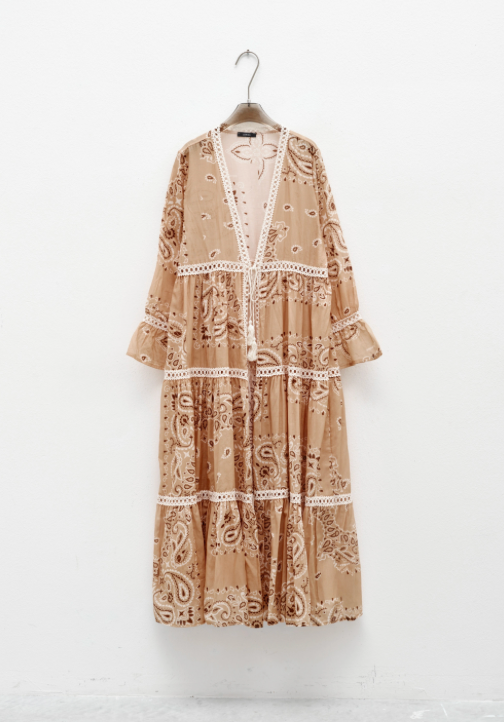 Kimono Kélya motifs bandana - mode femme Kefi Concept Store