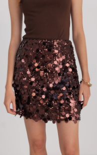 Jupe courte sequins