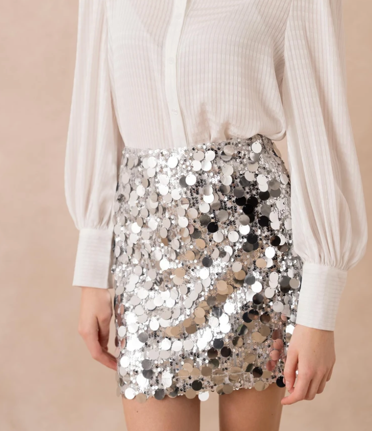 Jupe courte sequins
