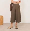 Basile - Bermuda long taupe - mode femme Kefi Concept Store