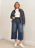 Janice - bermuda long en jean
