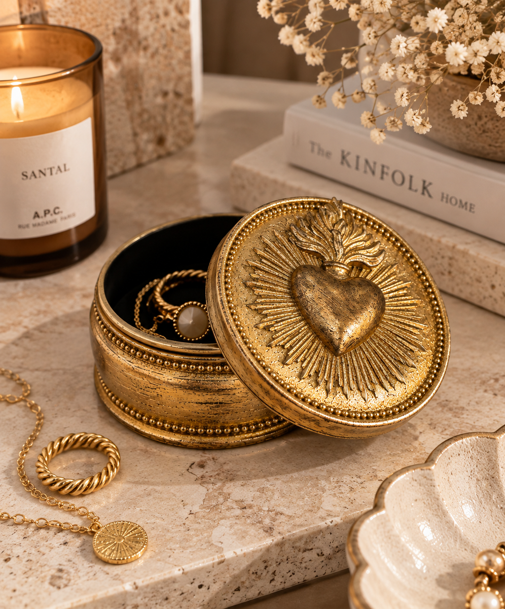 Petite boite Heart Gold