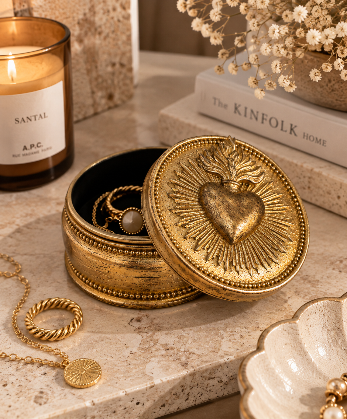 Petite boite Heart Gold
