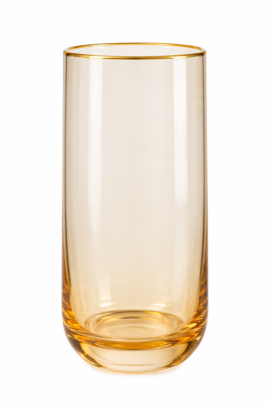 Verre long ambré avec liseré doré – 470 ml